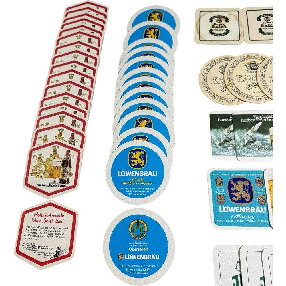 Lot Of 54 Vintage German Beer Coasters From The 80's - Picture 9 of 13